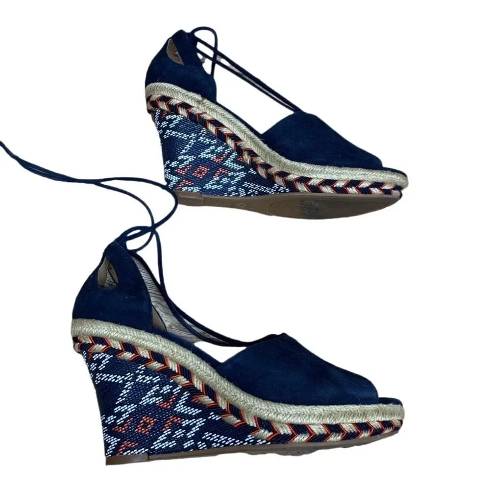 CAbi #6001 Isla Wedge Espadrilles Sz 7